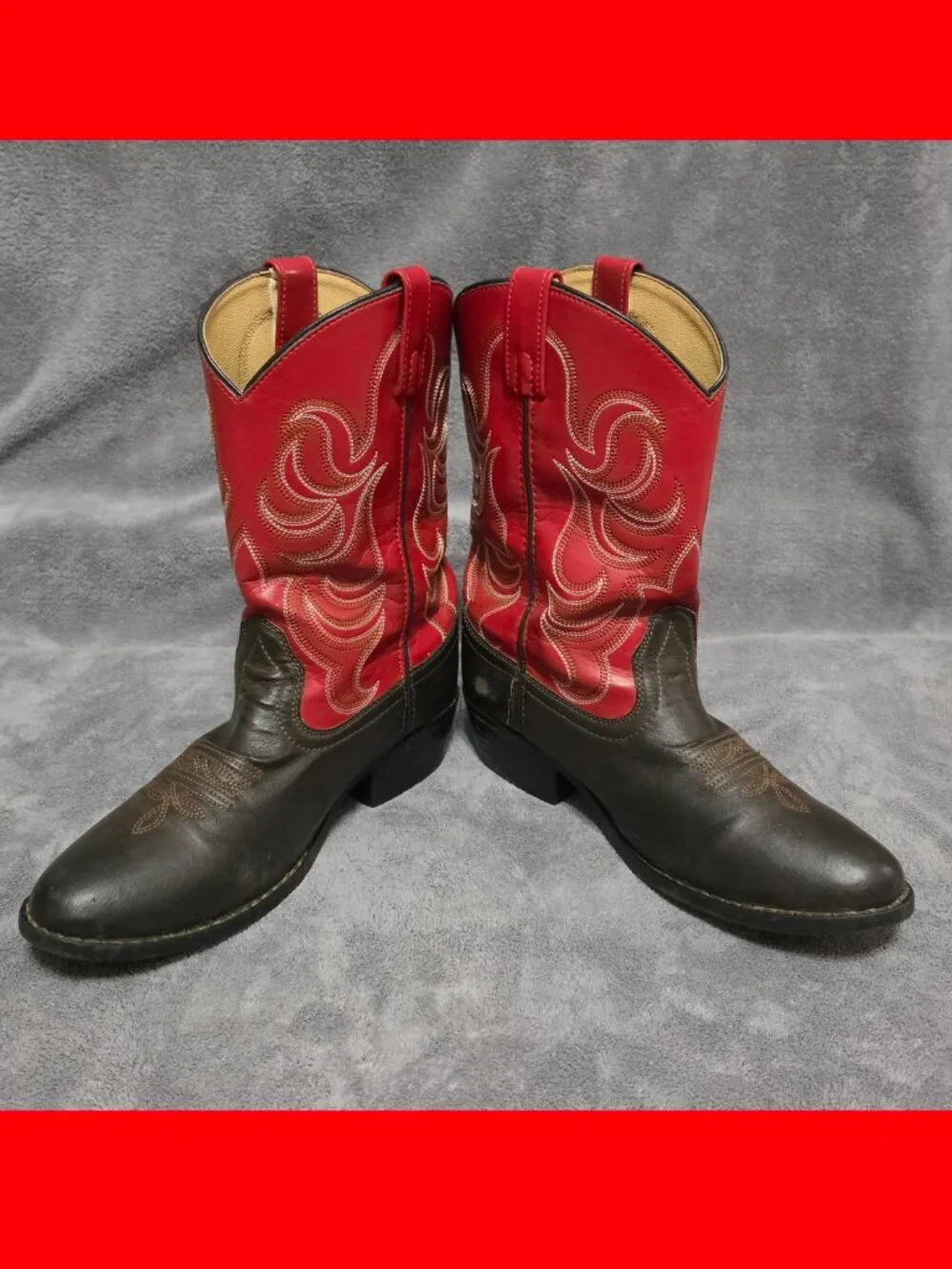 Red & Brown Smoky Mountain Boots - Big Boys 6
